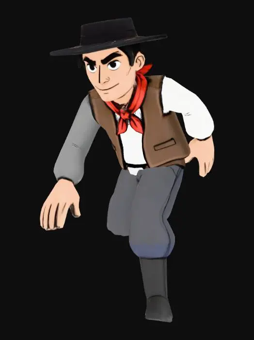 3D model for Red Bandana Cowboy