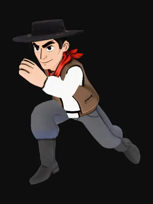 3D model for Red Bandana Cowboy