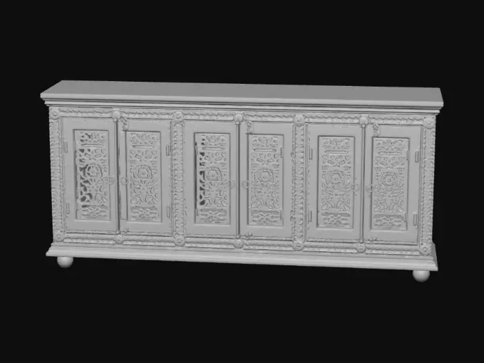 3D model for Ornate Wood Sideboard