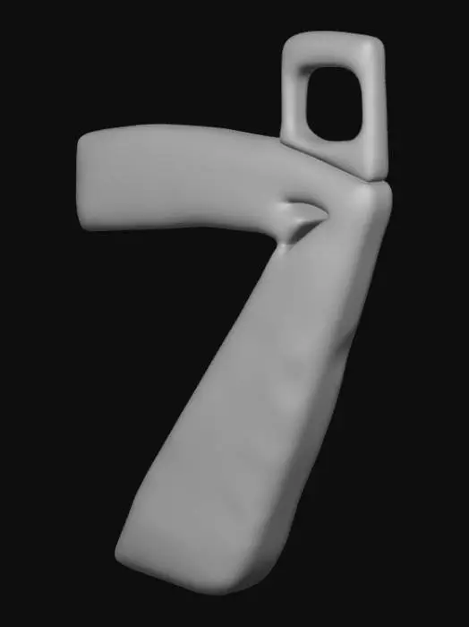 3D model for Purple Number Seven