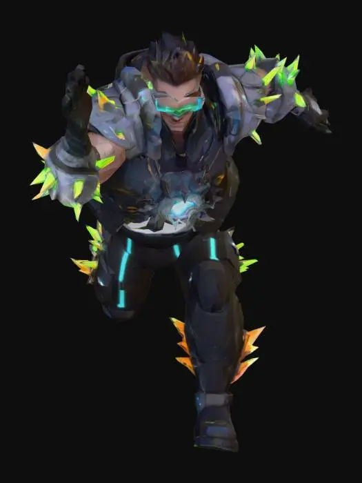 3D model for Cyberpunk Warrior