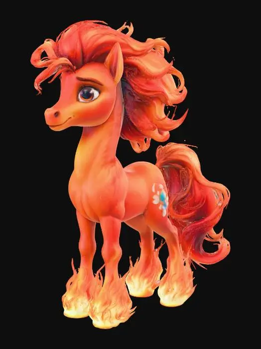 3D model for Flaming Pony