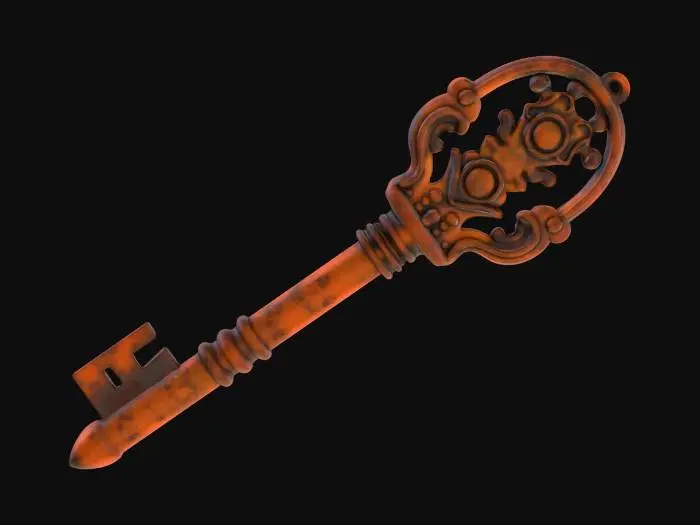 3D model for Старый ржавый дверной ключ