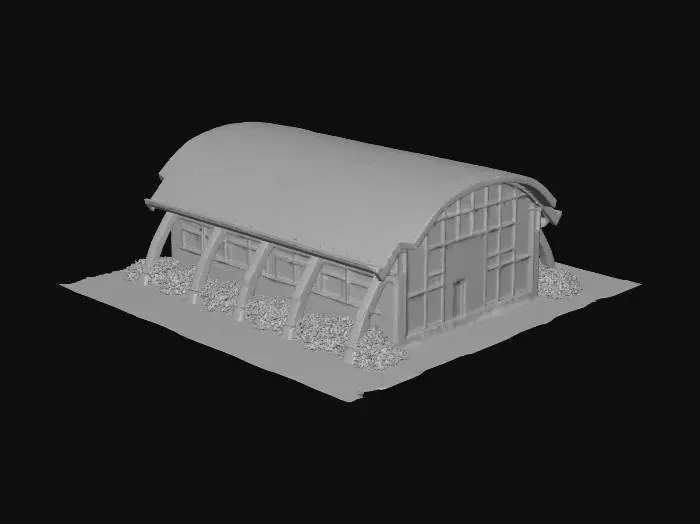3D model for Curved Roof Architecture