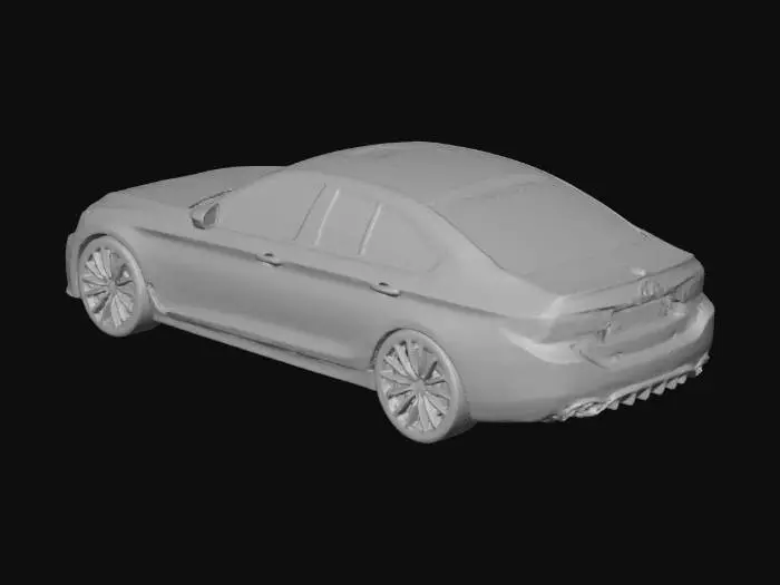 3D model for Detaylı bir siyah BMW F10 modeli istiyorum