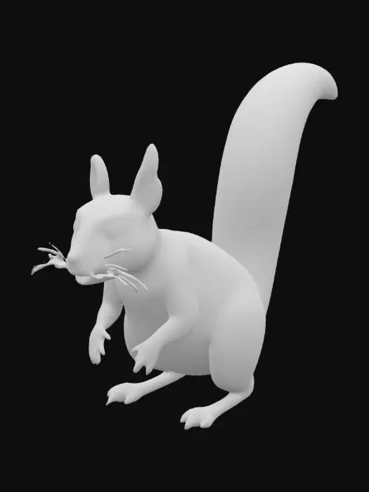 3D model for uno scoiattolo realistico pronto per il rigging