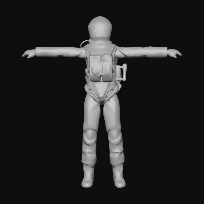 3D model for 2001 Space Odissey astronaut in T-Pose