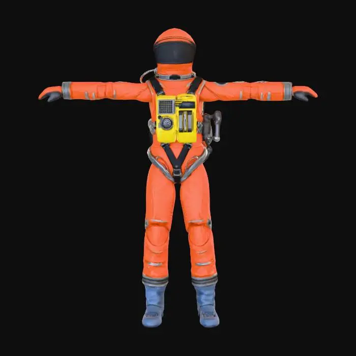 3D model for 2001 Space Odissey astronaut in T-Pose