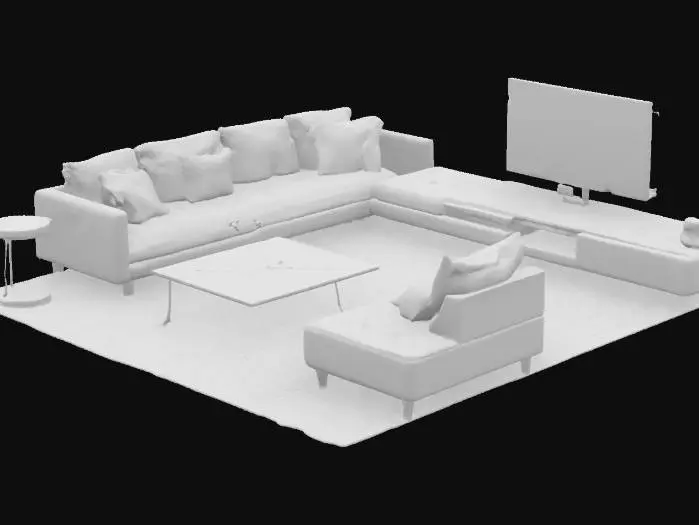 3D model for new age furniture living room complete set