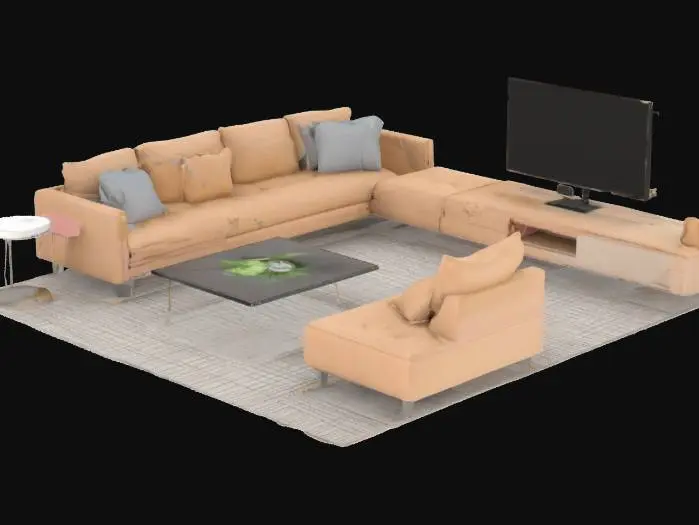 3D model for new age furniture living room complete set