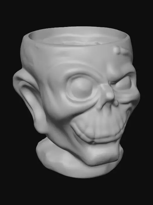 3D model for Stitched Grin Skull