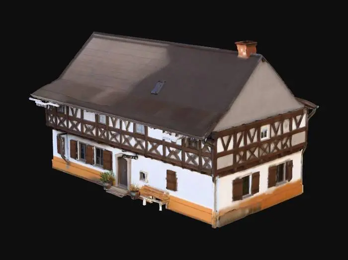 3D model for Bavarian Half-Timbered House
