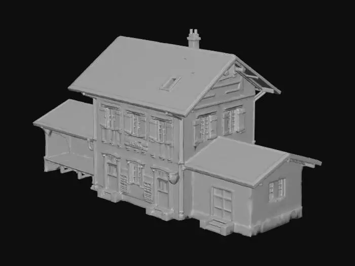 3D model for Model Train Station Building