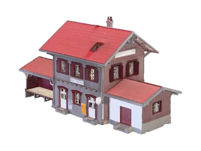 Model Train Station Building - Architectural 3D model, vytvořený pomocí AI