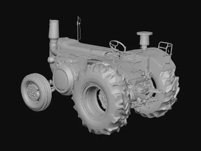 3D model for Blue Vintage Tractor