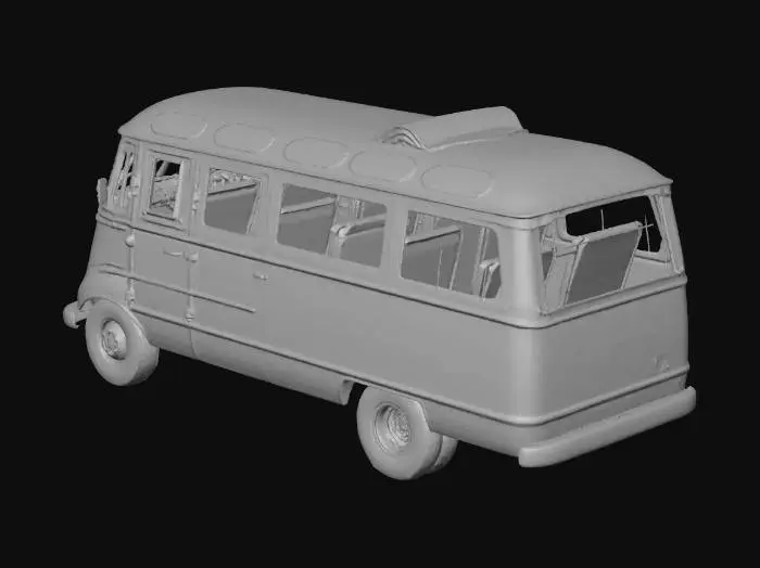 3D model for Vintage Blue Bus