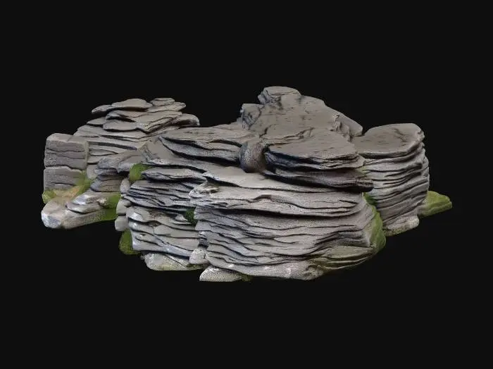 3D model for Layered Stone Wall