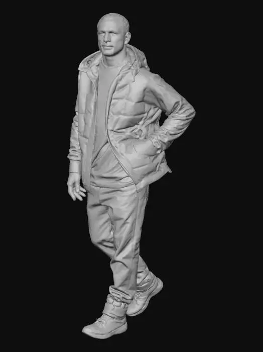 3D model for Man in Stylish Outerwear