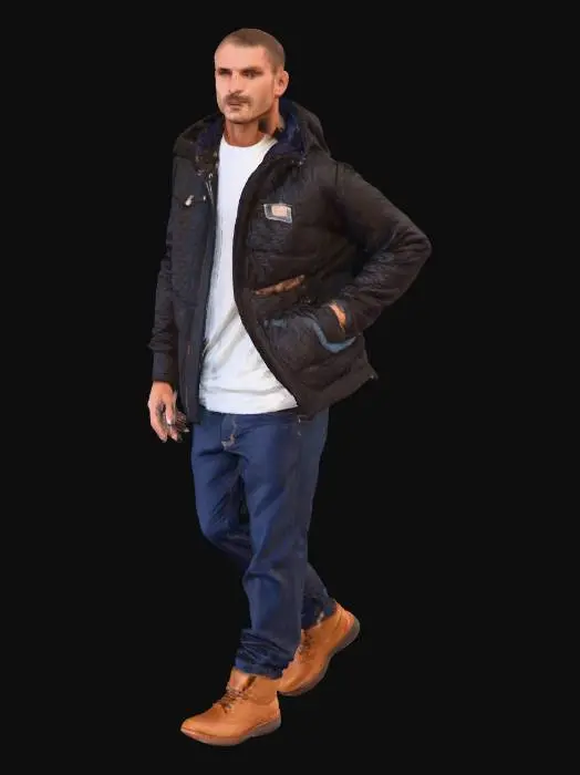 3D model for Man in Stylish Outerwear