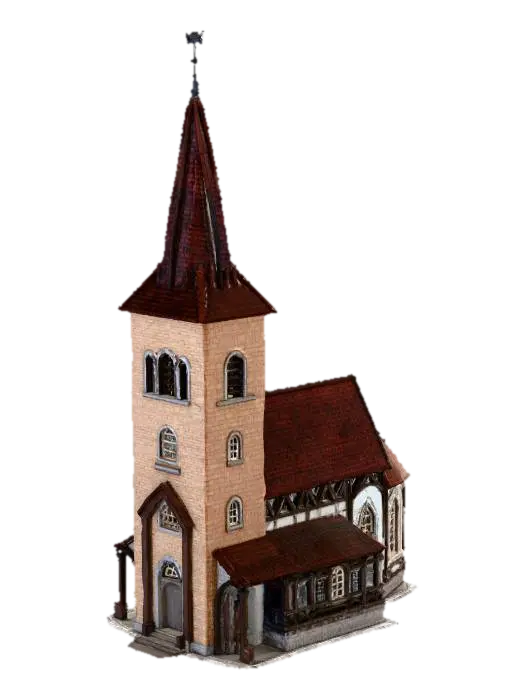 Mô hình 3D Church Model - Town, được tạo bằng AI