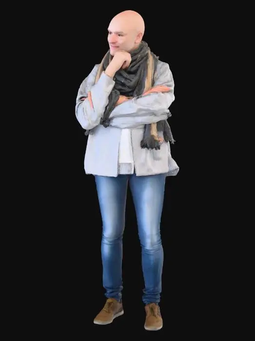 3D model for Contemplative Fashionista