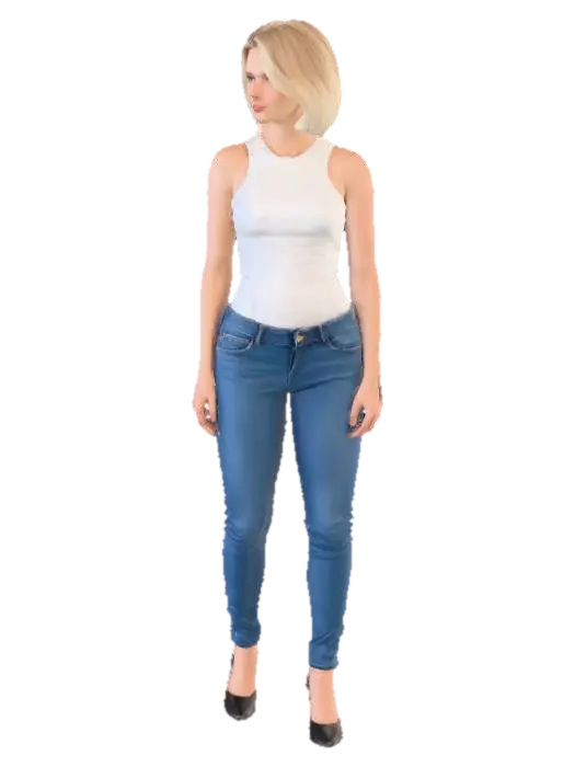 3D-модель elegant woman in jeans - Trendy, сгенерированная ИИ