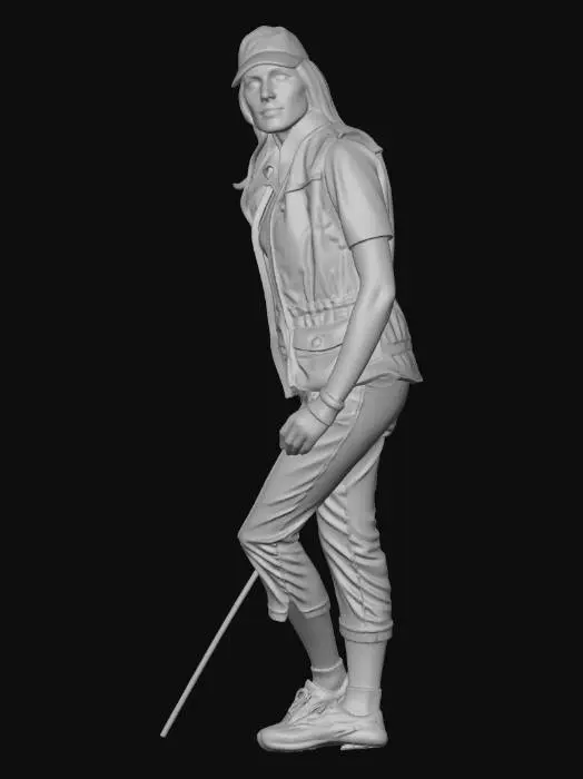 3D model for Stylish Golfer in Orange Vest