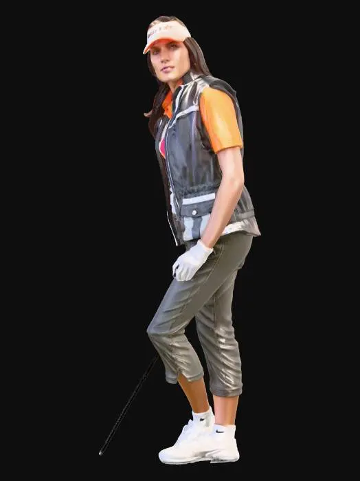 3D model for Stylish Golfer in Orange Vest