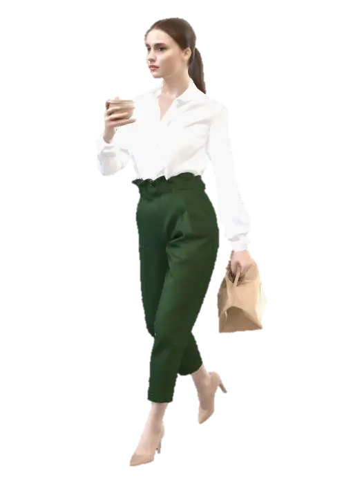 Modelo 3D de Chic Power Walk - Pose, gerado por IA