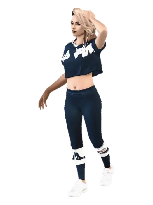 Modelo 3D de Dynamic Athletic Pose - Action, gerado por IA