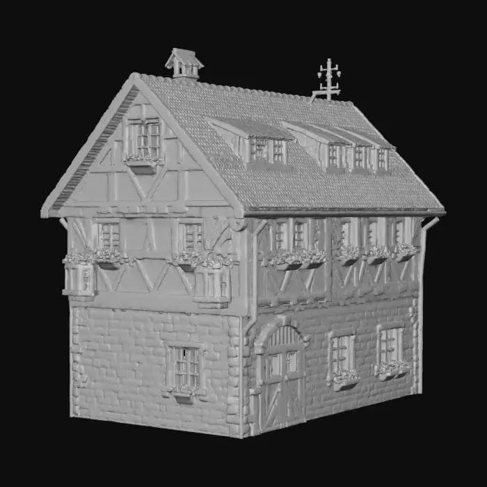 3D model for Fachwerkhaus