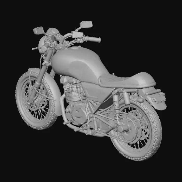 3D model for Red Retro Motorcycle