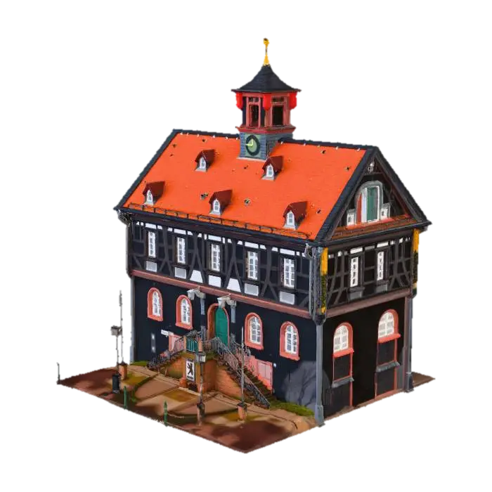 Mô hình 3D của Town Hall, được tạo bằng AI