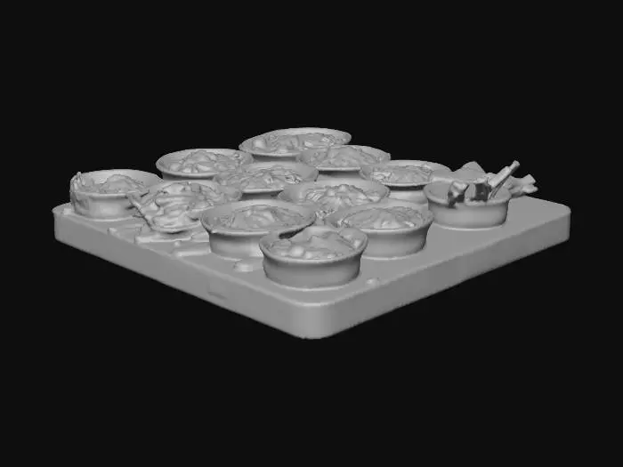 3D model for Pasta buffet