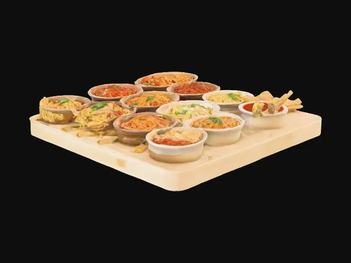 3D model for Pasta buffet