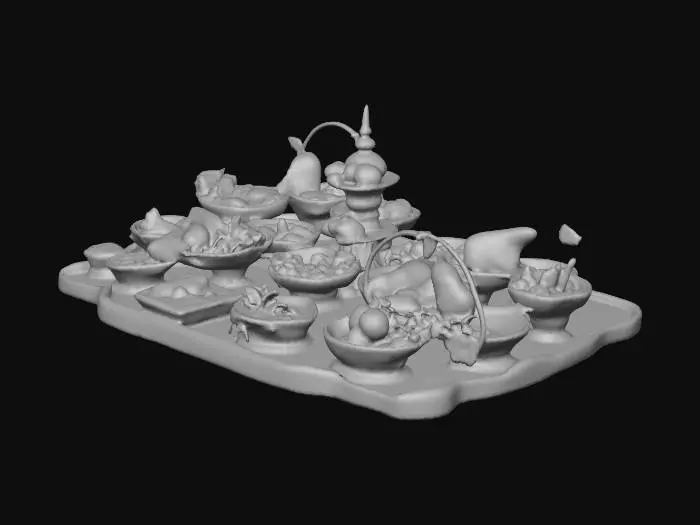 3D model for deserts buffet