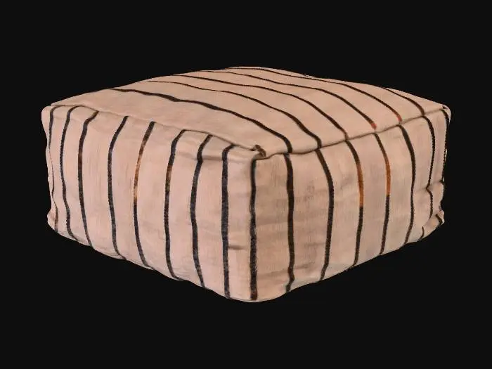 3D model for Striped Pouf