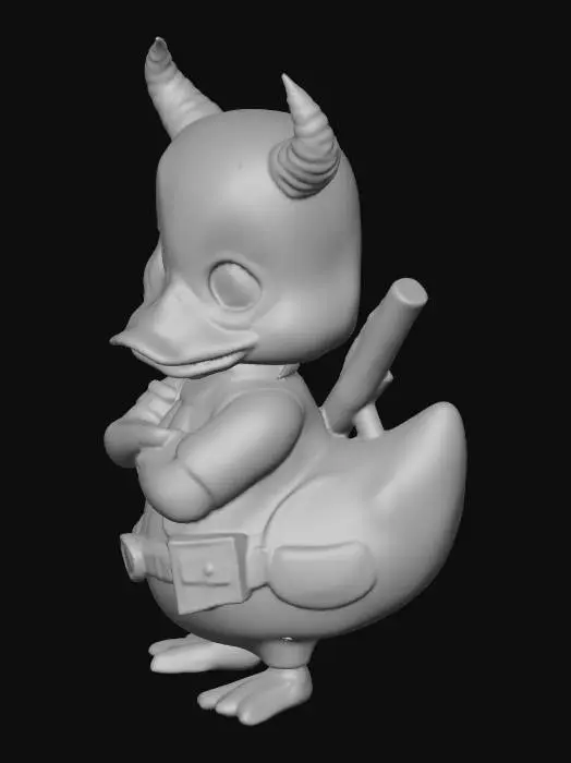 3D model for 3D printable deadpool inspired bathduck