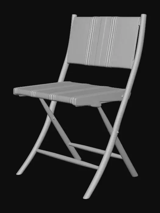 3D model for Striped Folding Chair