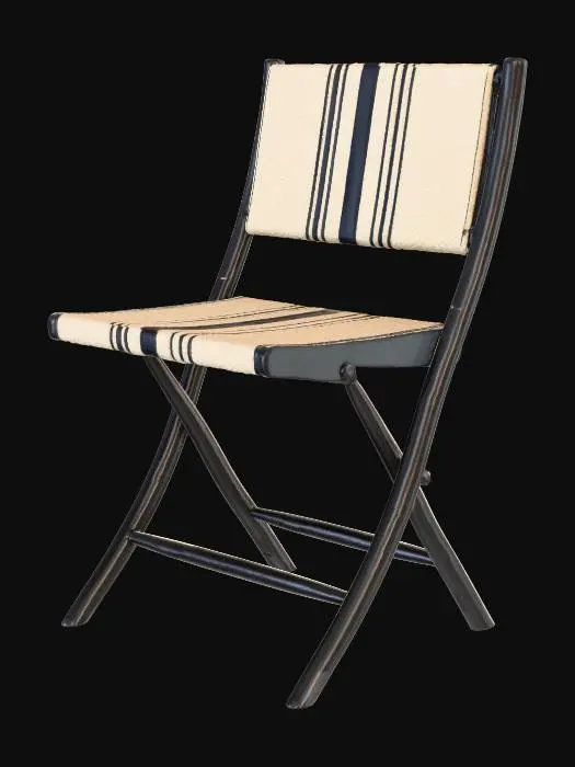 3D model for Folding Chair with Patterned Fabric