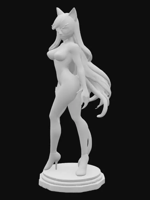 3D model for catwoman from the dc animated universe highly detailed in a statue format