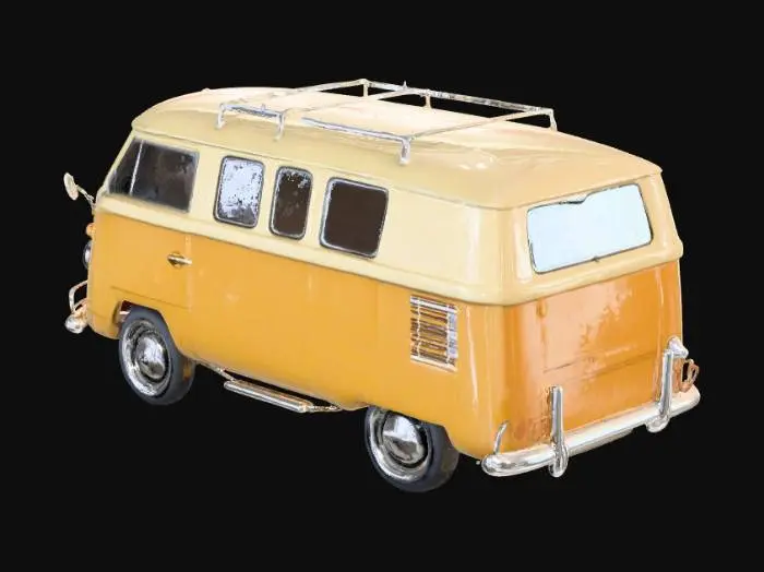 3D model for create a new VW electric vintage van with lots of details