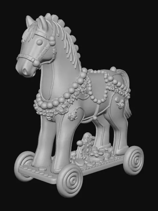 3D model for Gingerbread Carousel Horse, #Christmas2025#