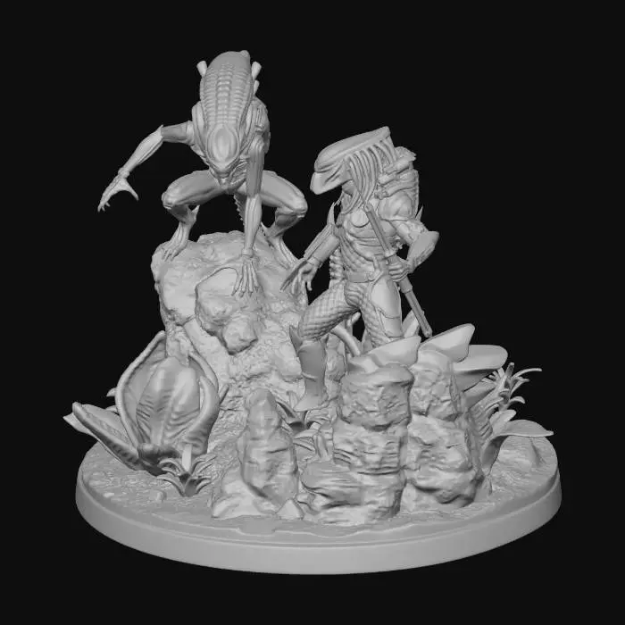 3D model for alien vs predator diorama