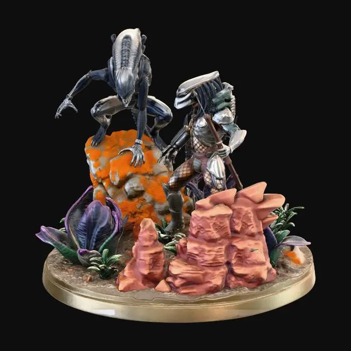 3D model for alien vs predator diorama