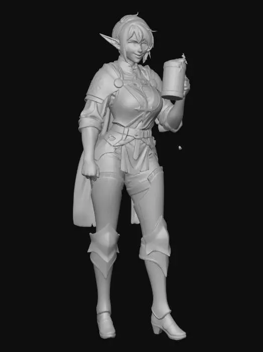 3D model for Elf Warrior's Toast