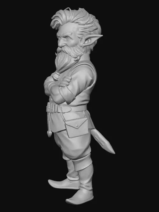 3D model for Brave Halfling Hero