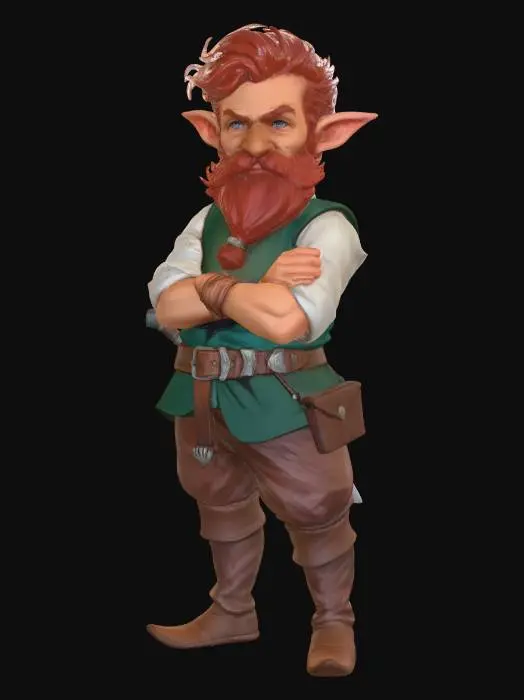 3D model for Brave Halfling Hero
