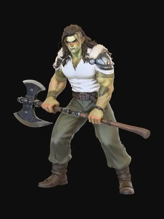 3D model for Orc Warrior with Axe