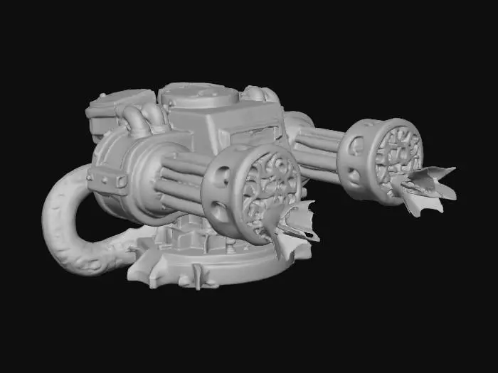 3D model for Twin Barrel Defensive Turret